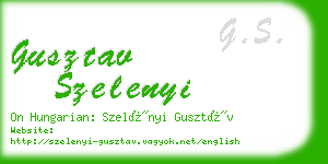 gusztav szelenyi business card